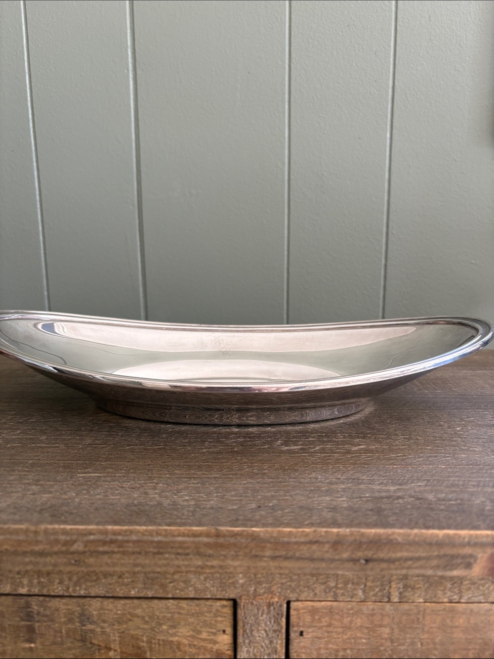 Silver Plate Oval Serving Platter - Elegant MCM Home Dining by Sheffield